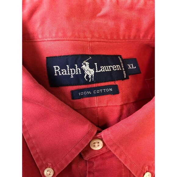 Ralph Lauren Polo Mens Rose Button Down Shirt 100% Cotton XL - Picture 5 of 5